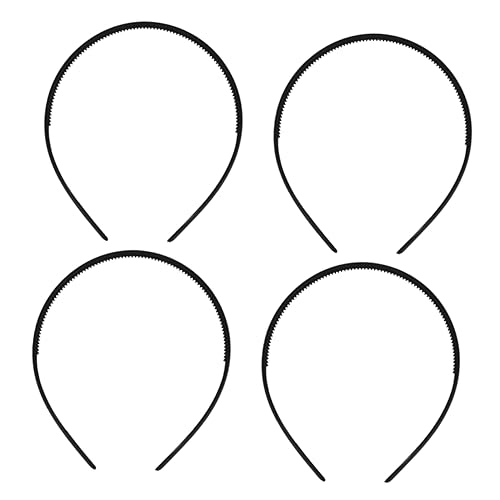 TOYZFRIENDY 4 Stück Einfacher Haarreifen Schwarze Haar Accessoires Sportliche Stirnbänder Windrad Haarspange von TOYZFRIENDY
