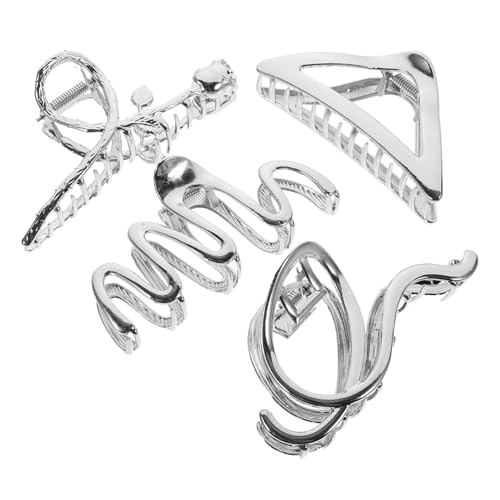 TOYZFRIENDY 4 Stück Große Haarklammern für Damen Fester Griff Modische Metallische Haarklammern im für Dickes Glattes und Lockiges Haar Vielseitige Haar Accessoires für Alltag und Party von TOYZFRIENDY