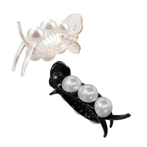 TOYZFRIENDY 4 Stück Perlen Haarspangen für Frauen Haar Claw Clips für Kurzes und Dünnes Haar Ponytail Halter mit Sanftem Stilvolle Haarklammern für Alltag Sport und Beauty Routine von TOYZFRIENDY