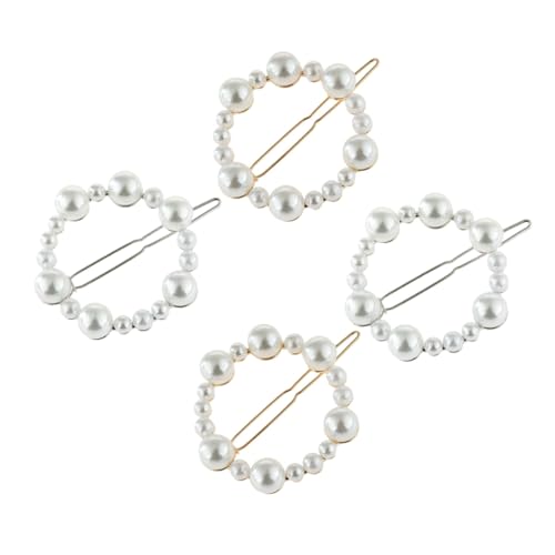 TOYZFRIENDY 4 Stück Runde Perlen haarspangen für Damen und Mädchen Modische Haarschmuck Accessoires in Gold und Silber Eleganter Haarschmuck für Festliche Anlässe und Alltag TOYZFRIENDY 4 Stück Runde Perlen haarspangen für Damen und Mädchen Modische Haarschmuck Accessoires in Gold und Silber Eleganter Haarschmuck für Festliche Anlässe und Alltag von TOYZFRIENDY