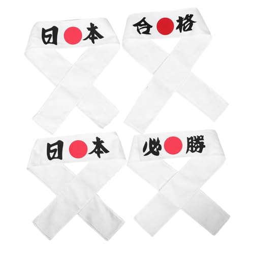 TOYZFRIENDY 4stücke Hachimaki-haarband Aus Japanischem Design Bequemer Stoff Für Fitness Und Sport Wiederverwendbar Für Team-events Und Kochen von TOYZFRIENDY