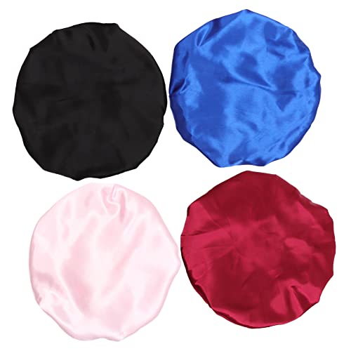 TOYZFRIENDY 4 Stück Satin Schlafhaube für Damen Haube mit Gummibund für Langes und Kurzes Haar Schützt vor Frizz und Haaröl für Schlaf und Gesichtspflege TOYZFRIENDY 4 Stück Satin Schlafhaube für Damen Haube mit Gummibund für Langes und Kurzes Haar Schützt vor Frizz und Haaröl für Schlaf und Gesichtspflege von TOYZFRIENDY