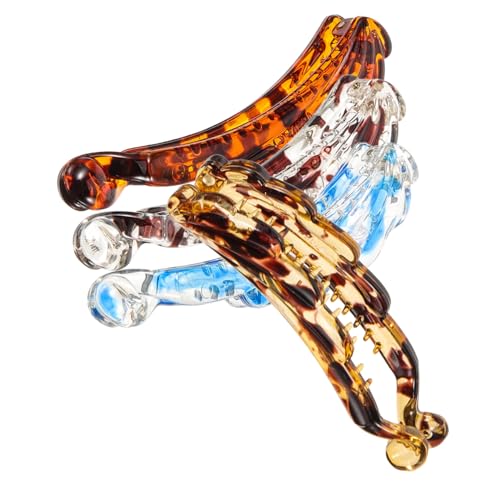 TOYZFRIENDY 4 Stück Teiliges Bananen haarclips aus Langlebigem PC Große Haarklammern für Dickes Lockiges Haar Leichte und Schmerzfreie Haarspangen Vielseitiges Haarzubehör für Damen und von TOYZFRIENDY