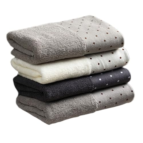 TOYZFRIENDY 4 Stück Teiliges Baumwoll Gesichtstuch Weiche Hautfreundliche Handtücher für Badezimmer Saugfähig Strapazierfähig Farblich Sortiert Waschbar für Zuhause und Zufällige Farbe von TOYZFRIENDY