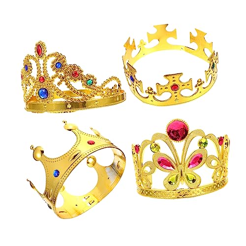 TOYZFRIENDY 4 Stück Teiliges Diadem Funkelnder Strass Haarreif und Bequem als Geburtstag Krone und Party Haarschmuck für Mädchen Leicht und Tragbar von TOYZFRIENDY