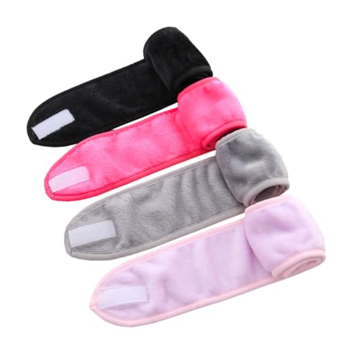 TOYZFRIENDY 4 Stück Teiliges Elastisches Gesichts stirnband aus Atmungsaktivem Mikrofaser material Weich und Bequem Geeignet für Make up Waschen Yoga und Fitness für Damen und Mädchen in von TOYZFRIENDY