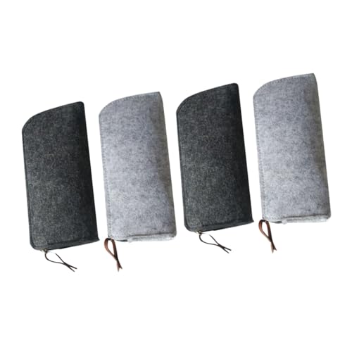 TOYZFRIENDY 4 Stück Teiliges Filz Mäppchen mit Reißverschluss Multifunktionale Kosmetiktasche und Stifteetui Robust und Kratzfest Geeignet für Stifte Make up und Kleinigkeiten Modisch in von TOYZFRIENDY