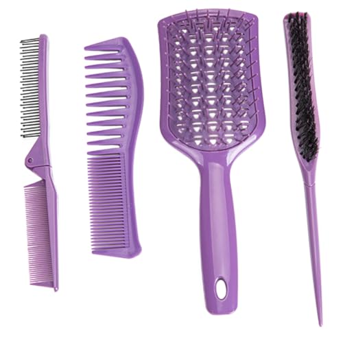 TOYZFRIENDY 4 Stück Teiliges Haarkamm für Männer und Frauen Multifunktionaler Friseur Styling Kamm Sicherer Haarschneidekamm Glatte Oberfläche für Zuhause und Salongebrauch von TOYZFRIENDY
