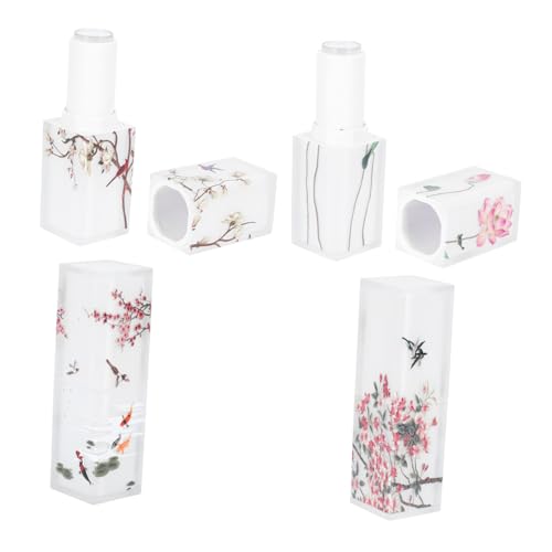 TOYZFRIENDY 4 Stück Teiliges Lippenstifthülsen Wiederbefüllbar Mattiertes Halbtransparentes Design DIY Lippenstift Container für Damen Robustes Material für Reisen und Eigenkreationen von TOYZFRIENDY