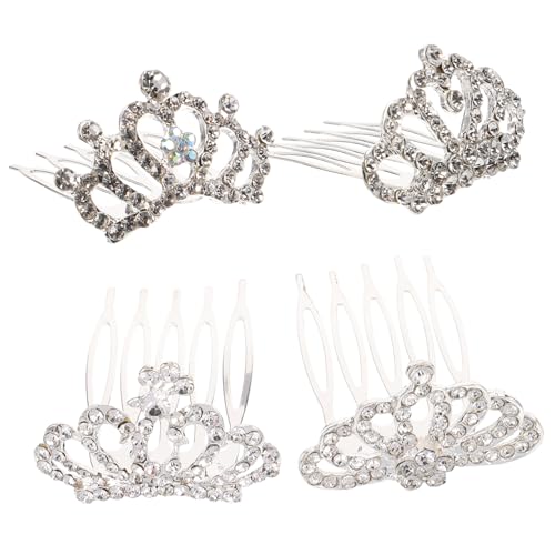 TOYZFRIENDY 4 Stück Teiliges Mädchen Haarschmuck mit Strasssteinen Kleine Tiara Haarkämme Leichte und Robuste Prinzessin Kopfbedeckung für Hochzeit Party und Festliche Anlässe TOYZFRIENDY 4 Stück Teiliges Mädchen Haarschmuck mit Strasssteinen Kleine Tiara Haarkämme Leichte und Robuste Prinzessin Kopfbedeckung für Hochzeit Party und Festliche Anlässe von TOYZFRIENDY