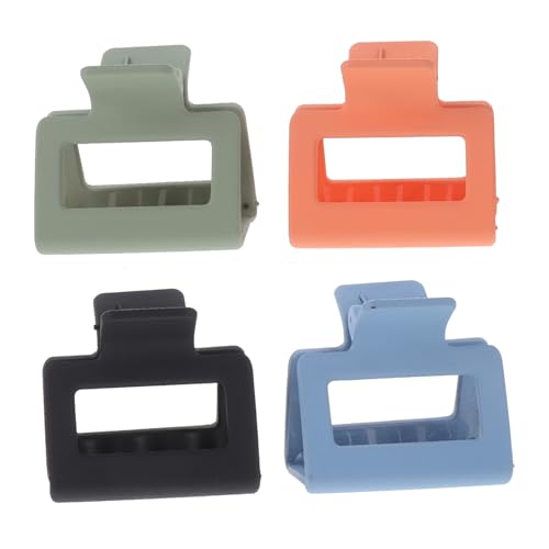 TOYZFRIENDY 4 Stück Teiliges Mattierte Haarklammern Große Haarspangen für Damen Ponytail Halter Rutschfeste Styling Clips in Grün Schwarz Braun Blau von TOYZFRIENDY