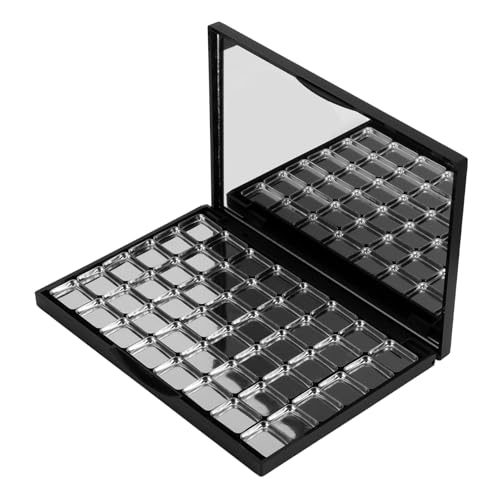 TOYZFRIENDY 48 Stück Make -up -Aufbewahrungsfach Rouge-Lidschatten-Palette Lidschattenbehälter Lidschattenmagnetpalette Lidschatten-Organizer leere Lidschattenpalette Schwarz von TOYZFRIENDY
