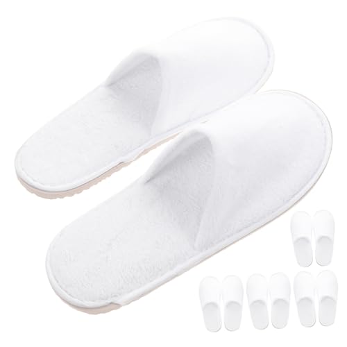 TOYZFRIENDY 5 Paare Einweg Hausschuhe Damen Herren Rutschfest Weich Atmungsaktiv Hotel Spa Gästepantoffeln für Zuhause und Beauty Salon Gebrauch von TOYZFRIENDY