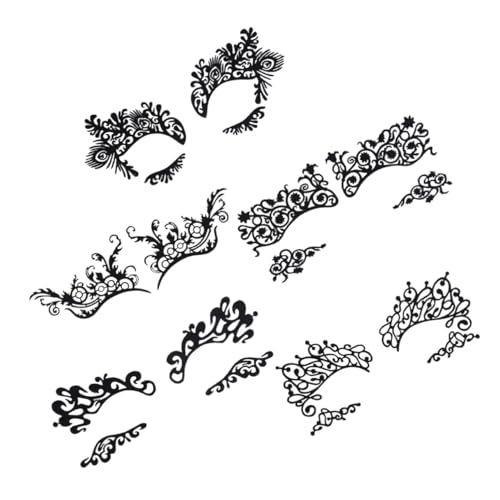 TOYZFRIENDY 5 Paare Spitzen eyeliner aufkleber Selbstklebend Temporäre Augen tattoos für Cosplay Party Make up und Erwachsene Hautfreundlich Einfach Anzubringen Entfernen von TOYZFRIENDY
