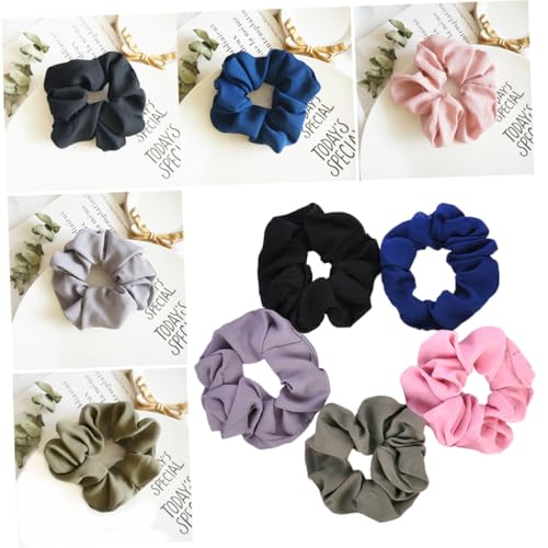 TOYZFRIENDY 5 Stück Teiliges Haargummi Elastischem Metallfreiem Stoff in Farben Sanfte Haarbänder mit Hoher Dehnbarkeit für Pferdeschwanz Flechtfrisuren und Vielseitiges Haarstyling bei Damen von TOYZFRIENDY