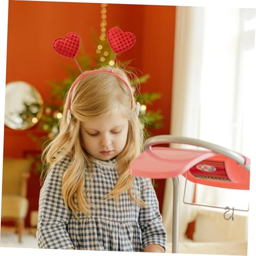 TOYZFRIENDY 5 Stück Teiliges Herz Haarband für Valentinstag Verstellbare Langlebiges Material Elastisch und Farbbeständig Modischer Haarschmuck für Damen und Festliche Anlässe von TOYZFRIENDY