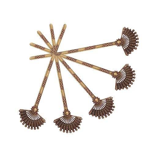 TOYZFRIENDY 5 Stück Teiliges Retro Haarnadeln aus Langlebiger Legierung mit Fächer Design Chinesischer Vintage Stil Haarzubehör für Damen und Mädchen Geeignet für Festivals und Traditionelle von TOYZFRIENDY