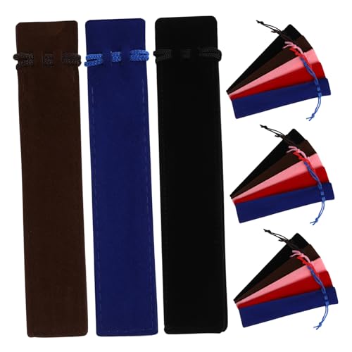 TOYZFRIENDY 50 Stück Fleece -stiftbeutel Lehrer Bleistifthalter Stifthülle Mit Kordelzug Kawaii-briefpapier-bleistifttasche Stifttaschen Für Studenten Tragbares Federmäppchen Flanell von TOYZFRIENDY