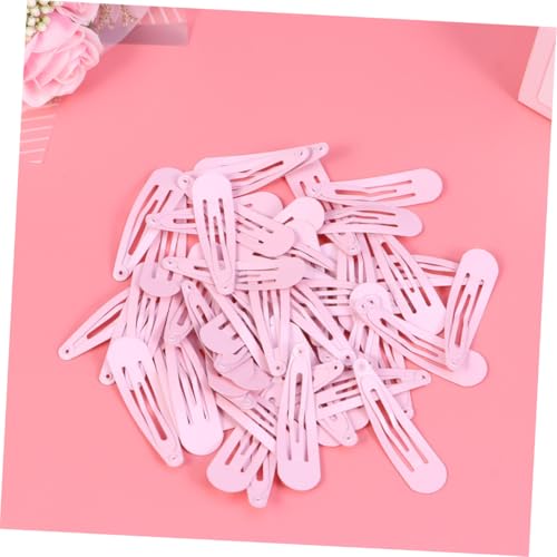 TOYZFRIENDY 50 Stück Teiliges Bunte Metall Haarklammern Wassertröpfchen Form Einfache Haarspangen für Mädchen Teens Langlebig und Sicher Rosa von TOYZFRIENDY