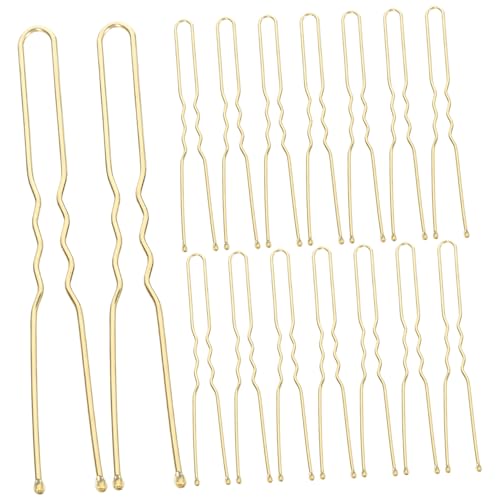 TOYZFRIENDY 50 Stück U förmige Haarnadeln aus Metall Leichte Haarforken für Damen Stabile Haarschmuck clips für Dutts Hochsteckfrisuren Passende Haarnadeln für Mädchen Goldfarben von TOYZFRIENDY