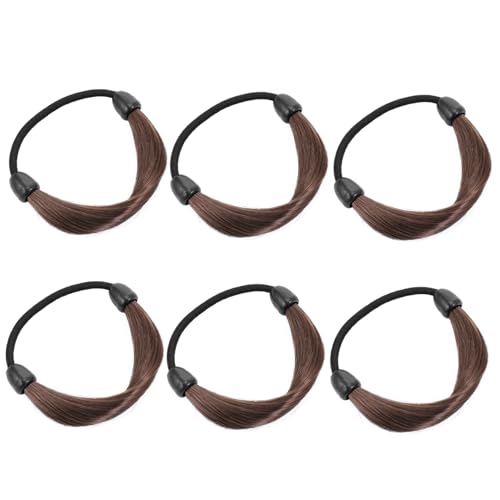 TOYZFRIENDY 6 Stück Teiliges Elastisches Haarband für Damen und Mädchen Strapazierfähige Perücken Haargummis Vielseitige Haarseile für Pferdeschwanz Einfaches Design Langlebig und von TOYZFRIENDY