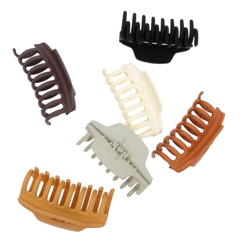 TOYZFRIENDY 6 Stück Teiliges Haarspangen Quadratisch Haarkralle Robust für Dickes Dünnes Haar Modisch Vielseitig Farbig Geeignet für Frauen Mädchen Ponytail Holder von TOYZFRIENDY