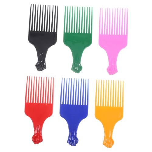 TOYZFRIENDY 6 Stück Teiliges Langer Kunststoff haarkämme mit Glatten Zähnen Haarfreundlich Statikfrei Langlebig Geeignet für Damen und Herren zur Einfachen Haarpflege und Styling von TOYZFRIENDY