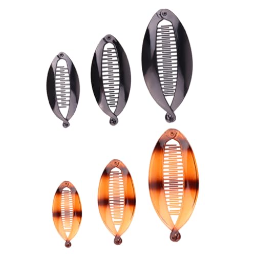 TOYZFRIENDY 6 Stück Teiliges Resin Haarklammer Bananenform Einfache Handhabung Vielseitig für Dickes Haar für Yoga Schwimmen Make up und Tägliche Haarfixierung bei Damen von TOYZFRIENDY