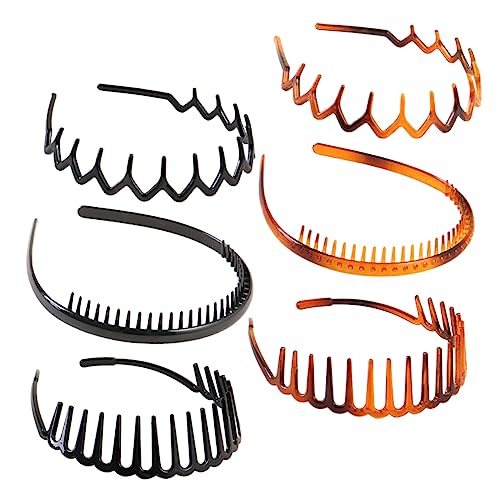 TOYZFRIENDY 6 Stück Teiliges Set Elastische Zahnband Haarreifen Unsichtbar für Damen und Herren Rutschfeste Haarspangen zum Waschen Gesichts Stilvolle Haaraccessoires für Verschiedene Anlässe von TOYZFRIENDY