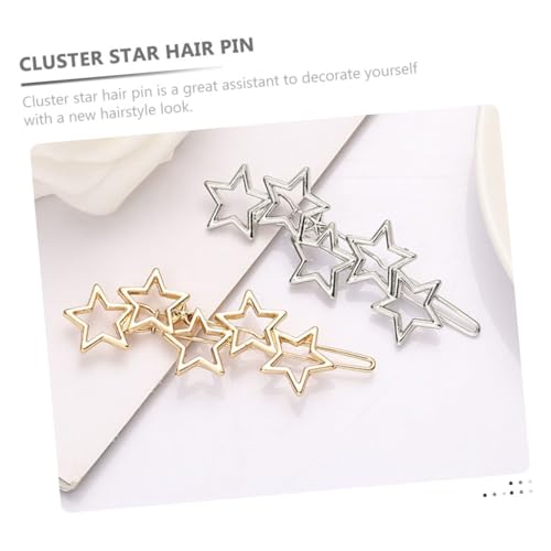 TOYZFRIENDY 6 Stück Teiliges Stern haarspangen aus Langlebiger Legierung Stilvolle Rutschfeste Haarklammern für Damen und Mädchen Modische Haaraccessoires für Partys Zeremonien und Alltag von TOYZFRIENDY