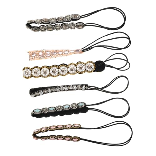 TOYZFRIENDY 6 Stück Teiliges Vintage Perlen Haarband mit Strasssteinen Eleganter Brautschmuck für Frauen und Mädchen Modische Haarschmuck Accessoires für Hochzeit und Besondere Anlässe von TOYZFRIENDY