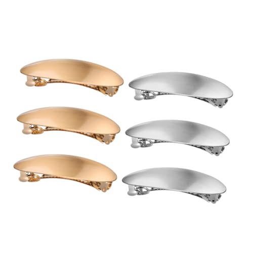 TOYZFRIENDY 6stücke Französische Haarspangen Für Damen Aus Metall Ovale Clips Geeignet Für Dickes Haar Kopfschmuck Für Hochzeiten Und Täglichen Gebrauch von TOYZFRIENDY