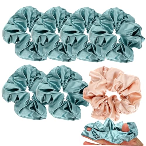 TOYZFRIENDY 7 Stück Teiliges Satin Haargummi Breitbreit Glänzend Weich für Braut Brautjungfern Junggesellinnenabschied Hochzeitsfrisur Haarschmuck Damen von TOYZFRIENDY