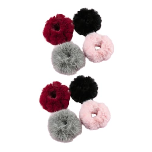 TOYZFRIENDY 8 Stück Teiliges Flauschige Haargummis für Mädchen Elastische Weiche Ponytail halter Vielseitige Bequeme Haarbänder für Pferdeschwanz und Handgelenk Bunte Mischung Langlebig und von TOYZFRIENDY