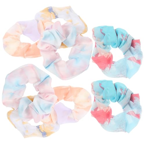 TOYZFRIENDY 8 Stück Teiliges Haargummi mit Farbverlauf Flauschige Scrunchies aus Flanell Schonend für Haare Modischer Pferdeschwanzhalter für Damen Vielseitig für Alltag Party Zufällige Farbe von TOYZFRIENDY
