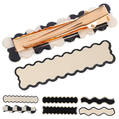 TOYZFRIENDY 8 Stück Teiliges Haarklammern für Dickes Haar Flache Alligator Haarclips mit Geometrischen Mustern Schonend Vielseitig für Damen Haarstyling zu Hause und Büro von TOYZFRIENDY