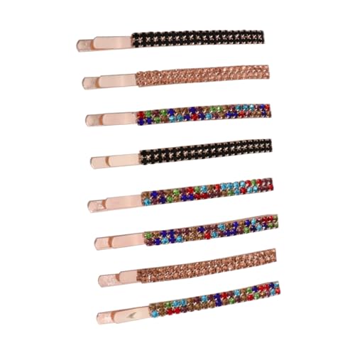 TOYZFRIENDY 8 Stück Teiliges Haarklammern mit Funkelnden Strasssteinen Langlebige Metall haarspangen in Gemischten Farben Modischer Haarschmuck für Damen und Mädchen Geeignet für Hochzeit und von TOYZFRIENDY