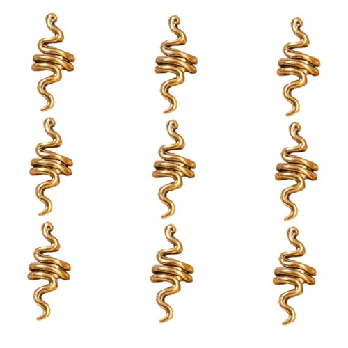 TOYZFRIENDY 9 Stück Teiliges Dreadlocks Haarringe aus Metall Langlebige Spiralförmige Haarschmuck für Zöpfe Bart und Verschiedene Haarstile Rutschfeste Haarperlen Schmuck für Männer und von TOYZFRIENDY