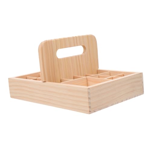 TOYZFRIENDY Ätherische Öle Holzbox Fächer Tragbar Essential Oil Flaschenhalter Aufbewahrungsbox Organizer Natürliche Holz Oberfläche Glatt Frei Von Stacheln Für Parfüm Nagellack Desktop von TOYZFRIENDY