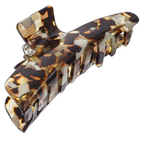 TOYZFRIENDY Acetat Haarklammer für Dickes Haar Modischer Haarschmuck für Frauen und Mädchen Langlebiger Haarklammergriff mit Starkem Vielseitiges Styling Tool für Bad und Alltag Gelb Weiß von TOYZFRIENDY
