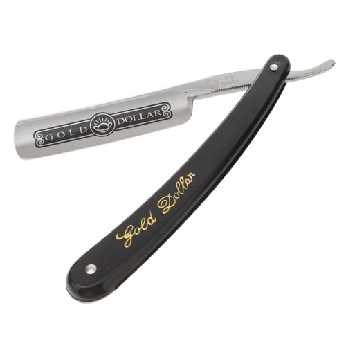 TOYZFRIENDY Alte Manuelle Metallrasierklinge Bartschneider Rasiermesser für Gesicht und Körperhaar Langlebiges Stahlmaterial Hautschonend Sicher für Barbershops und Heimgebrauch von TOYZFRIENDY