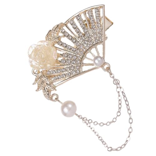 TOYZFRIENDY Antike Fächer-haarklammer mit Quasten Chinesischer Stil Haarschmuck für Damen Eleganter Haarklammer Seitlich Geeignet für Hochzeit Party Lange und Dicke Haare Modisches Accessoire von TOYZFRIENDY