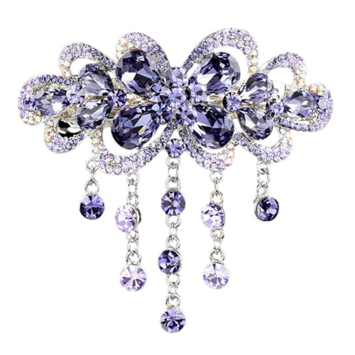 TOYZFRIENDY Automatische Haarklammer mit Strasssteinen Rutschfeste Haarspange Eleganter Haarschmuck für Damen Party Haaraccessoire Fester Griff für Verschiedene Haartypen von TOYZFRIENDY