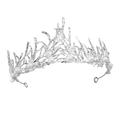 TOYZFRIENDY Barocke Brautkrone mit Ästen Vintage Haarschmuck für Frauen Leichtes Stirnband für Hochzeit Party Brautjungfer und Festliche Anlässe Silbernes Diadem Stilvolles Accessoire von TOYZFRIENDY