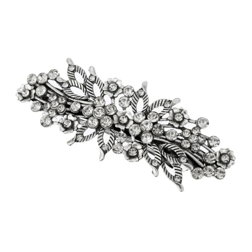 TOYZFRIENDY Blumen Wasserdiamant Haarklammer Frühling Haarspange mit Funkelnden Strasssteinen Filigranes Haarzubehör für Damen Brautschmuck und Festliche Frisuren Vielseitig für Alltag und von TOYZFRIENDY