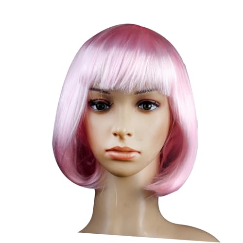 TOYZFRIENDY Bob Perücke mit Fransen Kurze Glatte Cosplay Perücke für Frauen und Modisch Natürliches Aussehen für Karneval Party Halloween und Rave Events TOYZFRIENDY Bob Perücke mit Fransen Kurze Glatte Cosplay Perücke für Frauen und Modisch Natürliches Aussehen für Karneval Party Halloween und Rave Events von TOYZFRIENDY