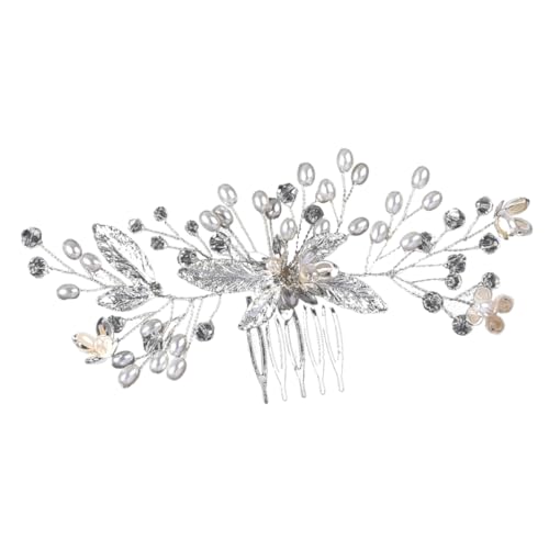 TOYZFRIENDY Braut Haarkamm Wasserklare Kristallverzierung Eleganter Hochzeit Haarschmuck Leicht und Bequem für Damen Verschiedene Hochzeitsstile Geeignet von TOYZFRIENDY
