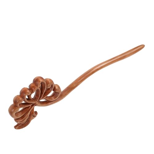 TOYZFRIENDY Carved Holz Haarnadel Frauen Retro Chinesischer Haarstab für Lange Haare Eleganter Dutt Haarschmuck Geschnitzt Natürliche Holzhaarnadeln für Damen von TOYZFRIENDY