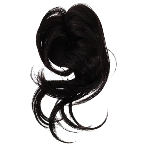 TOYZFRIENDY Claw Clip Haarverlängerung für Dutt Braun schwarz Leichte und Wiederverwendbare Echthaar Haarspange für Voluminöse Hochsteckfrisuren Einfach zu Stylen und Transportieren für Damen von TOYZFRIENDY