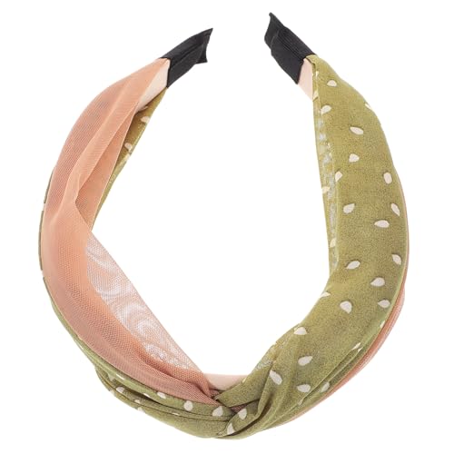 TOYZFRIENDY Delikates Damen Haarband mit Breiter Krempe und Rutschfestes Leichtes Stoff Haarreif für Frauen und Mädchen Modisches Accessoire für Alltag und Party in Grün von TOYZFRIENDY
